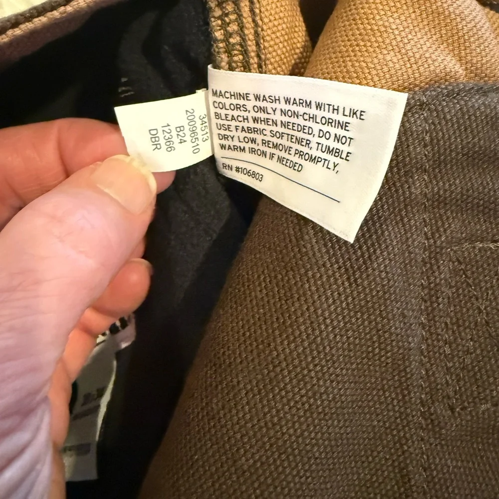 NWT - Duluth Trading Co Men's Dark Brown Fleece lined Cargo Pants: 38 x 34 - Picture 10 of 13